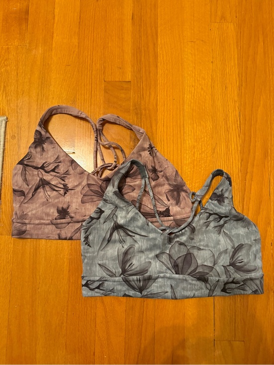 Athleta Other - Athleta Floral Seamless Bralettes in Mauve and Slate set of two